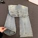 Light Blue Lightning Pattern Jeans Men's American Retro High Street Ruffian Handsome Straight And Thin Scimitar Pants Men's Clothing_mkmklike.com