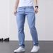 Men's Stretch Slim Fit Business Casual Jeans - Straight Leg Comfort Denim Pants For Office & Everyday Wear (S-2XL)_mkmklike.com