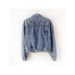 Women's European Style Cross Border Denim Jacket Beaded Rhinestone Embellished Trendy Student Loose Fit Coat_mkmklike.com