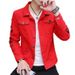 2025 Spring Personalized Korean Version Broken Hole Cowboy Trendy Society Young Men's Rivet Jacket_mkmklike.com