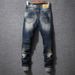Men's Slim Straight Leg Ripped Jeans Fashion Casual Trendy Brand Pants Retro Nostalgic Style Autumn_mkmklike.com
