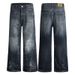 Men's & Women's Cleanfit Heavy Washed Tie-Dye Jeans With Bamboo Texture & Flared Hem Streetwear Staple_mkmklike.com
