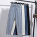 ELLE Straight High Waist Jeans For Female Students 2022 New Korean Loose Retro Wide Leg BF Hyuna Style Floor-Length Pants_mkmklike.com