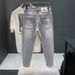 Light Luxury Trend Spring And Autumn New Light-colored Jeans Slim Fit Small Foot Men's Korean Version Versatile Casual_mkmklike.com