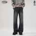Men's Clothing Vintage American Style Bamboo Knot Flared Jeans For Men & Women | High Street Vibe Casual Pants | Black & Retro Blue | S-3XL_mkmklike.com