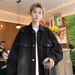 Pulse Pulse Distressed Washed Vintage Blue Denim Jacket For Men, Spring Autumn, Minimalist Style, High-End Feel, Turn-Down Collar,_mkmklike.com