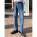 Nordmann Men's Jeans Autumn Winter Korean Style Trendy Cool Casual Straight Loose Versatile Heightening Slimming Retro Pants_mkmklike.com