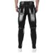 Men's Slim Fit Skinny Jeans High Street Trendy Patchwork Design Stretchy Versatile Denim Midweight Mid Waist Polyester_mkmklike.com