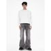 Retro Cleanfit Washed Distressed Jeans Slightly Flared Loose Straight Leg Pants For Men And Women Floor Length Trendy Denim_mkmklike.com