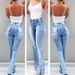 Women's Clothing Fashion Elastic Split Flared High Waist Jeans Women's Trousers_mkmklike.com