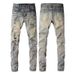 Forge New European And Trendy Brand Light Blue Washed Stretch American High Street Basic Jeans Slim Fit Skinny Pants Men_mkmklike.com