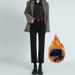Minghai 89% 25th Autumn/Winter Fleece-Lined Jeans For Women, Petite High-Waisted Straight-Leg Pants That Make Legs Look_mkmklike.com
