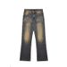 Nordmann High Street Retro Jeans For Men Washed Vintage Straight-Leg Slightly Flared Casual Autumn Winter Trendy Loose Cool Long_mkmklike.com
