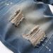 Retro Men's Cropped Jeans Distressed And Ripped Slim Fit Straight Leg mid Rise Trendy Summer Hot Selling Pants_mkmklike.com