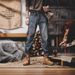 Vintage American Style Men's Jeans - Relaxed Straight Leg Washed Denim Pants For Casual Wear (Blue, Sizes 28-36)_mkmklike.com