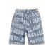 Summer New Jeans Men's Loose OVS Trendy Brand Printed Shorts Men's Elastic Waist Sports Jeans Men's Medium Pants_mkmklike.com