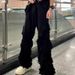 High Street Structural Design Rough Jeans Men's Straight High-end Retro Long Pants_mkmklike.com
