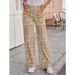 Women's High-Waisted Bohemian Style Jeans Paisley Print Relaxed Fit Denim Spring/Autumn Regular Cotton Casual Beach Style_mkmklike.com