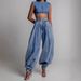 Women's Clothing New Spring And Summer High Waist Zipper Loose Jeans Women's Retro Balloon Pants Casual Trousers_mkmklike.com