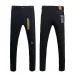 KSUBI Cross Men Fashion American High Street Black Casual Letter Embroidery Pants Stretch Skinny Ripped Frayed Jeans_mkmklike.com