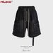 Men's Clothing High Street Stitching Cat Whisker Overalls Multi Pocket Denim Shorts_mkmklike.com