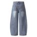 New American Style Wide-Leg Scimitar Jeans Men, Spring And Autumn Trendy Brand Long Pants, Straight-Leg, Plus Size,_mkmklike.com