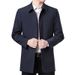 Lunar Apex Middle-aged Elderly Dad's Outfit Spring And Autumn Mid-length Turn-down Collar Single-breasted Loose Windbreaker Men's_mkmklike.com