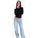 Women's Clothing Low Waist Jeans Fashionable Retro Straight Pants Loose Denim Trousers_mkmklike.com