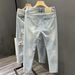 Vintage Washed Men's Jeans, Relaxed Straight Leg Loose Fit Comfortable Casual Trousers For Everyday Street Style_mkmklike.com