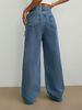 K Street Hot Girl Bow Jeans Loose Straight Leg Wide Leg Pants_mkmklike.com
