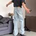 Men's Clothing Men's Light Blue Vintage Flared Jeans - Cleanfit High Street Style, Slimming & Stretchy Comfort For Everyday Wear_mkmklike.com
