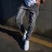 Men's Clothing Men’s Utility Cargo Jeans – Distressed Workwear Pants With Multi-Pockets & Monkey Wash Effect (Grey, Straight-Leg, Streetwear, S-XXL)_mkmklike.com