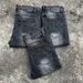 Retro Washed Black Jeans – High-Stretch Bamboo Cotton With Lightning Fading & Distressed Details – Vintage Bootcut Denim For Men & Women_mkmklike.com
