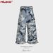 Men's Clothing Wide Leg Loose Trousers, Jeans Snow Camouflage Jeans_mkmklike.com