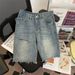 Men's Clothing Men's Ripped Denim Shorts Summer Style Thin Retro Washed Straight Leg Frayed Hem Trendy Wide Leg Five Point Pants_mkmklike.com
