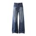 Men's Clothing Men's Clothing 2025 New High Street American Flared Jeans Men And Women Retro Washed Loose Wide Leg Trousers_mkmklike.com