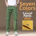 Men's High-End Stretch Slim Fit Straight Leg Casual Pants Anti-Wrinkle 2024 Seven Color Options for Spring Autumn All Seasons_mkmklike.com