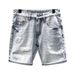 Men's Clothing Ripped Denim Shorts Men's Straight Fashion Brand Trendy Loose Mid Length Pants Summer Ins Version Casual Five Point Pants_mkmklike.com