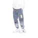 Woven Summer New Letter Print Jeans For Men, Trendy Loose Cartoon Jogger Ins Style Drawstring Harem Pants, Dropshipping_mkmklike.com