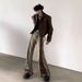 Men's Clothing Men's Loose Straight Leg Jeans Retro Washed Distressed Vintage Yellow Mud Wide Leg Floor Length Trousers_mkmklike.com