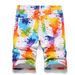 Men's Clothing Summer Candy Print Denim Shorts Mid Waist Black Blue Non-Stretch Casual Digital Pattern_mkmklike.com