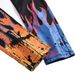 High Street Trendy Men's Stretch Slim Fit Jeans 3D Printed Black With Skull Graffiti Mid Rise Trousers_mkmklike.com