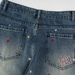 Starry Sky Denim Pants With Unique Embroidery Design, Washed And Faded, Loose Straight-Leg Trousers For Men, Trendy_mkmklike.com