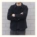 Men's Korean Style Black Denim Jacket - Loose Fit Casual Streetwear Jacket For Autumn & Winter_mkmklike.com