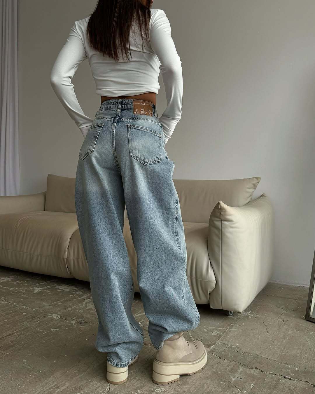 American Retro Low Waist Non Elastic Washed Straight Jeans For Women Autumn New Street Wide Leg Denim Pants For Women_mkmklike.com