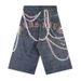 Hip Hop Chains Printed Jeans Shorts Streetwear Blue Casual Denim Shorts For Male Loose Fit_mkmklike.com