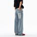 Men's Vintage Washed Baggy Jeans – 90s Streetwear Relaxed Fit, Distressed Fade & Blade Cut Hem For Hip-Hop & Urban Fashion_mkmklike.com