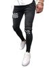Suitable For All Seasons Hip-Hop Quality Ripped Skinny New Men's Badge Slim Fit Jeans Trend_mkmklike.com
