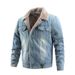 Loom Cross-Border Denim Wholesale Autumn Winter Jacket Fleece Casual Men's Fashion European And American Style_mkmklike.com