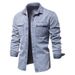 Pulse 2025 Spring Autumn New Men's Shirt Jacket Trendy European And American Style Casual Wholesale Washed Denim Top_mkmklike.com
